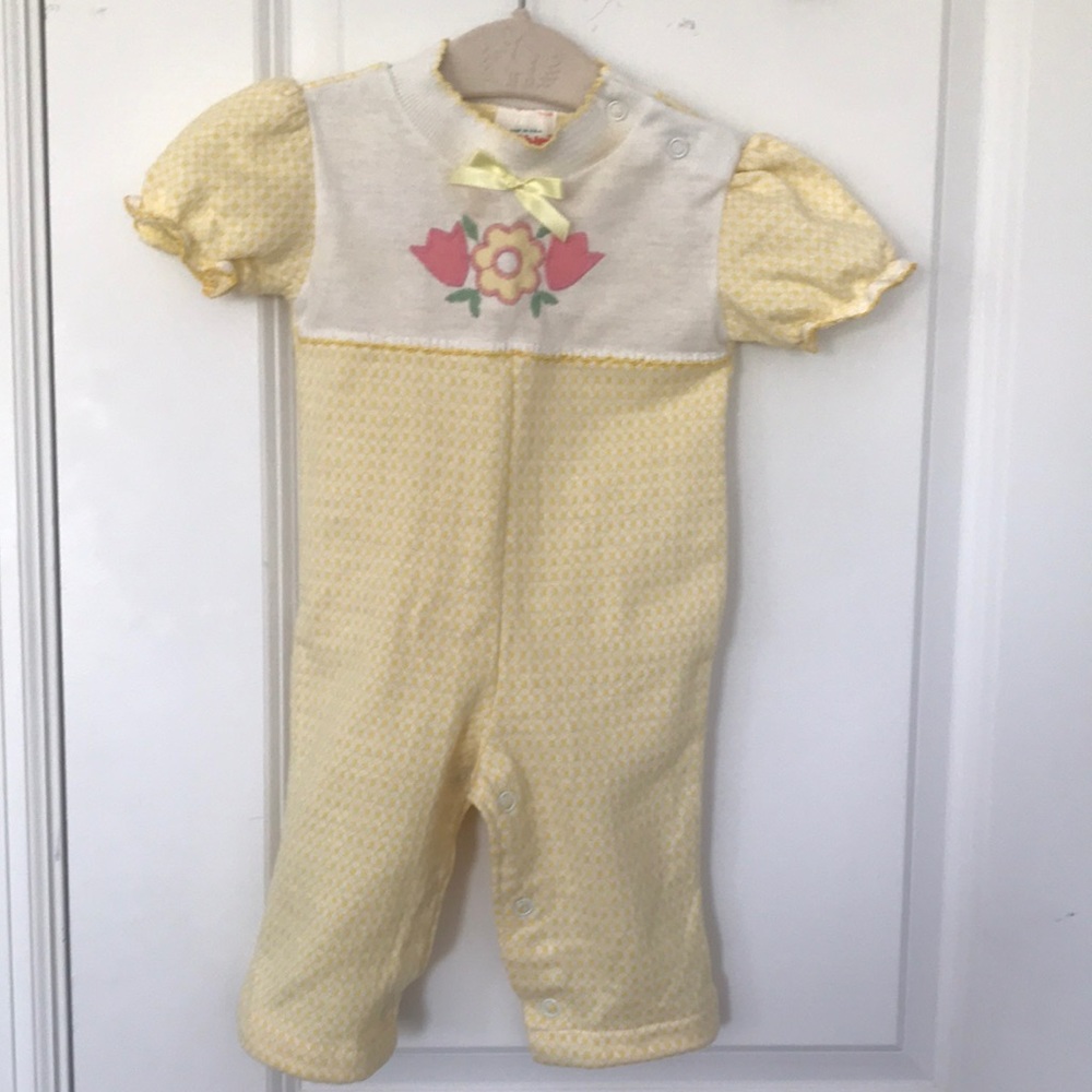 Health-tex 9M one piece yellow romper
